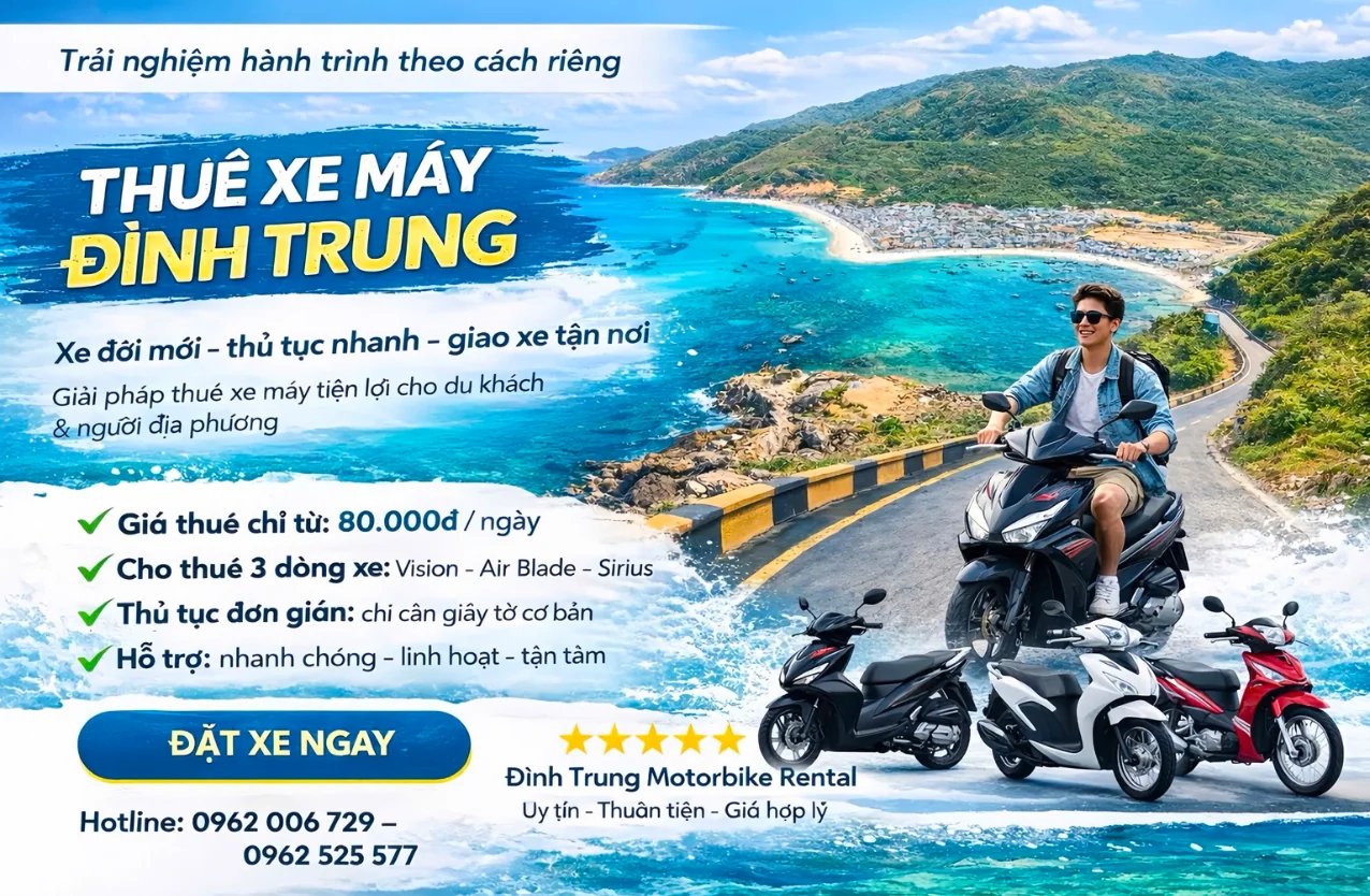 CHO THUÊ XE MÁY ĐÌNH TRUNG